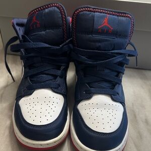 Air Jordan Navy and White High-Top Sneakers